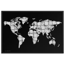 Load image into Gallery viewer, Map of the World Curves (Black) - Framed Poster
