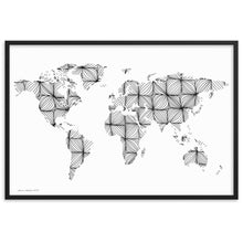 Load image into Gallery viewer, Map of the World Curves (White) - Framed Poster
