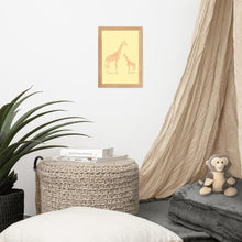 Load image into Gallery viewer, Giraffe - Yellow - Framed Matte Paper Poster
