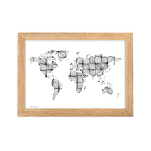 Load image into Gallery viewer, Map of the World Curves (White) - Framed Poster
