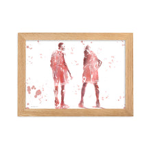 Load image into Gallery viewer, Michael Jordan and Scottie Pippen - Water Colour Splatter - Framed Poster
