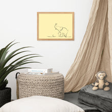 Load image into Gallery viewer, Baby Elephant - Yellow - Framed Matte Paper Poster
