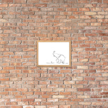 Load image into Gallery viewer, Baby Elephant - White - Framed Matte Paper Poster
