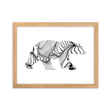 Load image into Gallery viewer, Polar Bear (Zebra Coat) - Framed Poster
