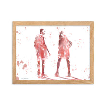 Load image into Gallery viewer, Michael Jordan and Scottie Pippen - Water Colour Splatter - Framed Poster
