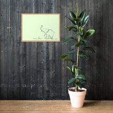 Load image into Gallery viewer, Baby Elephant - Green - Framed Matte Paper Poster
