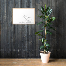 Load image into Gallery viewer, Baby Elephant - White - Framed Matte Paper Poster
