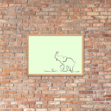 Load image into Gallery viewer, Baby Elephant - Green - Framed Matte Paper Poster
