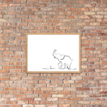 Load image into Gallery viewer, Baby Elephant - White - Framed Matte Paper Poster
