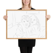 Load image into Gallery viewer, Custom Portrait - Sisters - Framed Matte Paper
