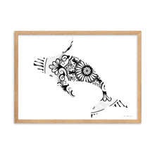 Load image into Gallery viewer, Mandala - Whale Art - Framed Poster
