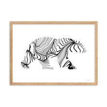 Load image into Gallery viewer, Polar Bear (Zebra Coat) - Framed Poster
