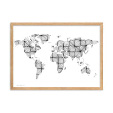 Load image into Gallery viewer, Map of the World Curves (White) - Framed Poster
