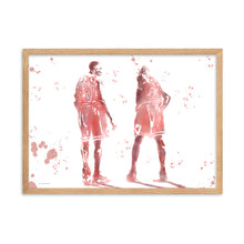 Load image into Gallery viewer, Michael Jordan and Scottie Pippen - Water Colour Splatter - Framed Poster
