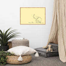 Load image into Gallery viewer, Baby Elephant - Yellow - Framed Matte Paper Poster
