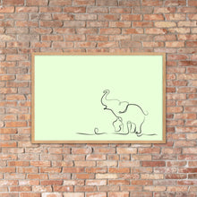 Load image into Gallery viewer, Baby Elephant - Green - Framed Matte Paper Poster
