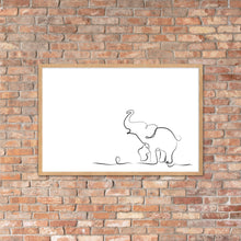 Load image into Gallery viewer, Baby Elephant - White - Framed Matte Paper Poster
