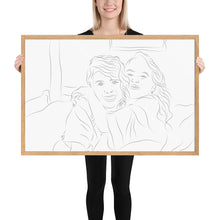 Load image into Gallery viewer, Custom Portrait - Sisters - Framed Matte Paper
