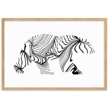 Load image into Gallery viewer, Polar Bear (Zebra Coat) - Framed Poster
