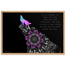 Load image into Gallery viewer, Mandala Wolf - Inspiration - Framed Poster
