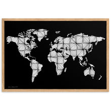 Load image into Gallery viewer, Map of the World Curves (Black) - Framed Poster
