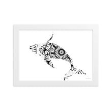 Load image into Gallery viewer, Mandala - Whale Art - Framed Poster
