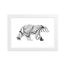 Load image into Gallery viewer, Polar Bear (Zebra Coat) - Framed Poster
