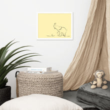 Load image into Gallery viewer, Baby Elephant - Yellow - Framed Matte Paper Poster
