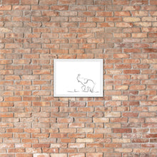 Load image into Gallery viewer, Baby Elephant - White - Framed Matte Paper Poster
