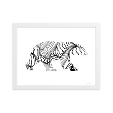 Load image into Gallery viewer, Polar Bear (Zebra Coat) - Framed Poster
