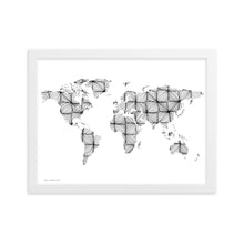 Load image into Gallery viewer, Map of the World Curves (White) - Framed Poster
