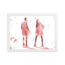 Load image into Gallery viewer, Michael Jordan and Scottie Pippen - Water Colour Splatter - Framed Poster
