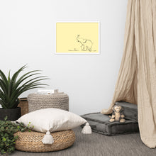 Load image into Gallery viewer, Baby Elephant - Yellow - Framed Matte Paper Poster
