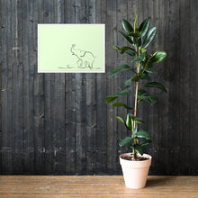 Load image into Gallery viewer, Baby Elephant - Green - Framed Matte Paper Poster
