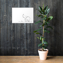 Load image into Gallery viewer, Baby Elephant - White - Framed Matte Paper Poster
