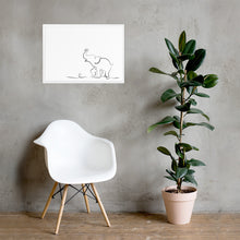 Load image into Gallery viewer, Baby Elephant - White - Framed Matte Paper Poster
