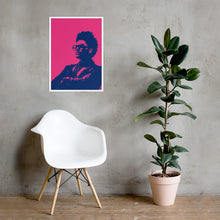 Load image into Gallery viewer, The Weeknd Wall Art - Watercolour (Pink and Blue) - Framed Poster
