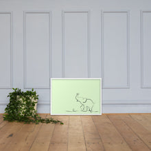 Load image into Gallery viewer, Baby Elephant - Green - Framed Matte Paper Poster
