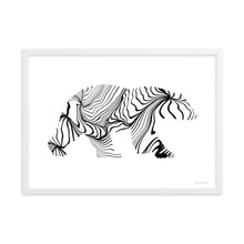 Load image into Gallery viewer, Polar Bear (Zebra Coat) - Framed Poster
