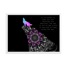 Load image into Gallery viewer, Mandala Wolf - Inspiration - Framed Poster
