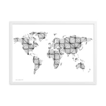 Load image into Gallery viewer, Map of the World Curves (White) - Framed Poster
