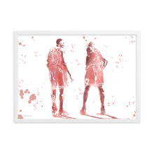 Load image into Gallery viewer, Michael Jordan and Scottie Pippen - Water Colour Splatter - Framed Poster
