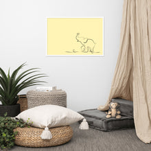 Load image into Gallery viewer, Baby Elephant - Yellow - Framed Matte Paper Poster
