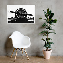 Load image into Gallery viewer, Water Colour - Radial Engine Aircraft - Framed Poster (Black)
