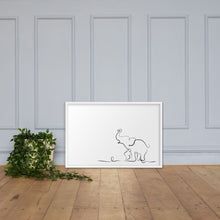 Load image into Gallery viewer, Baby Elephant - White - Framed Matte Paper Poster
