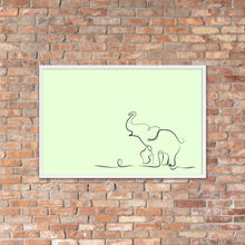 Load image into Gallery viewer, Baby Elephant - Green - Framed Matte Paper Poster
