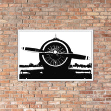 Load image into Gallery viewer, Water Colour - Radial Engine Aircraft - Framed Poster (Black)
