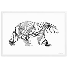 Load image into Gallery viewer, Polar Bear (Zebra Coat) - Framed Poster
