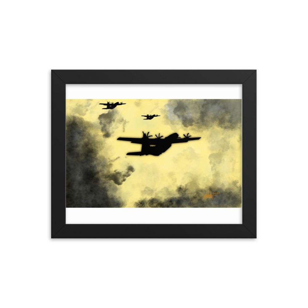 C-130J Silhouette - Flying Undercover - Wooden Framed