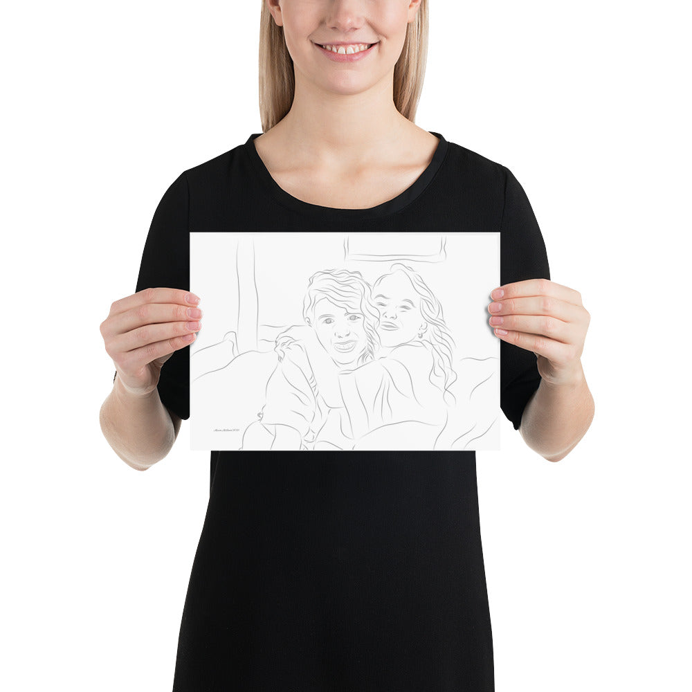 Custom Portrait - Sister Love - Poster